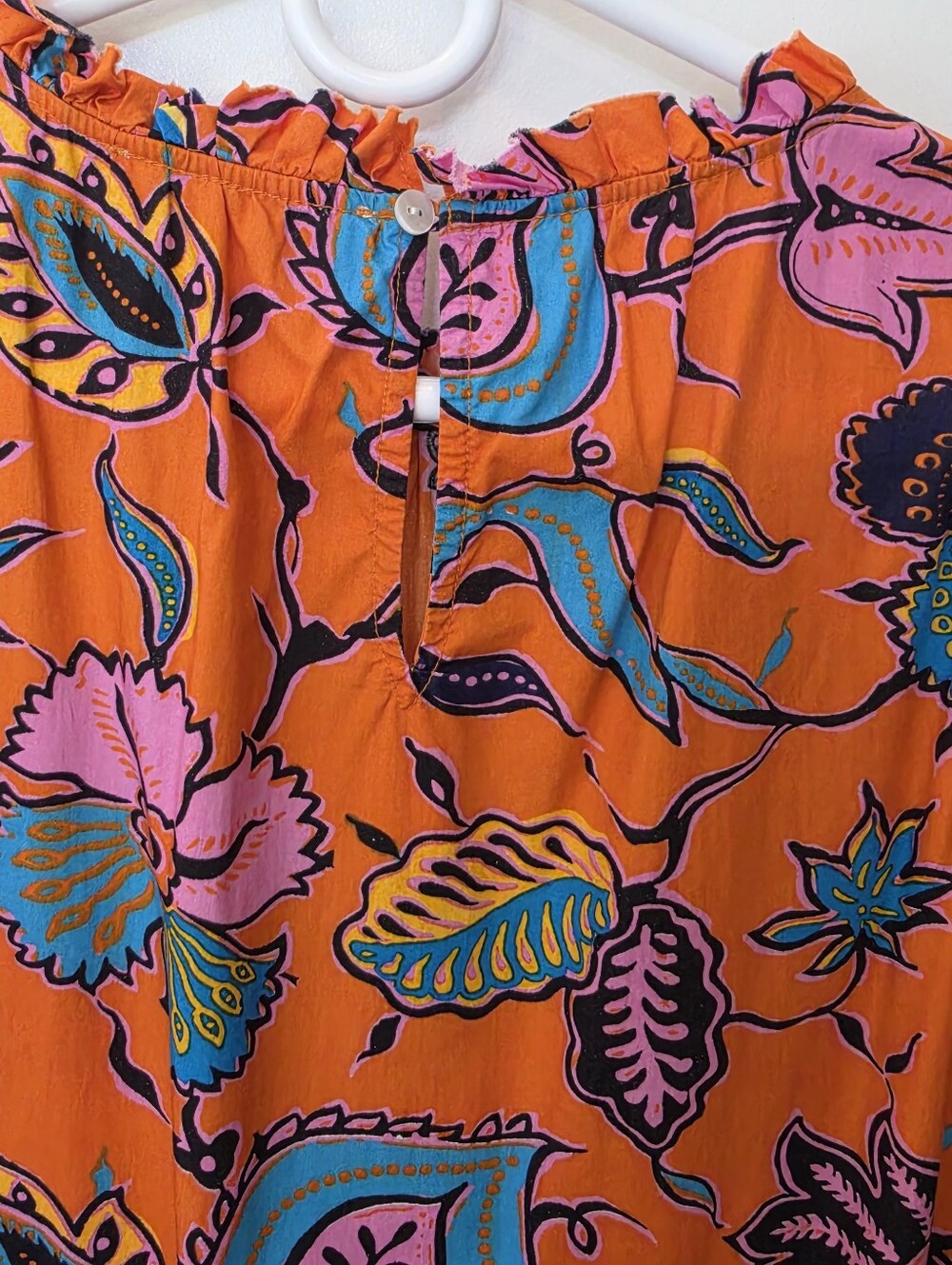 House Of Harlow 1960 Orange Floral Tiered Boho Mini Dress - Picture 8 of 11